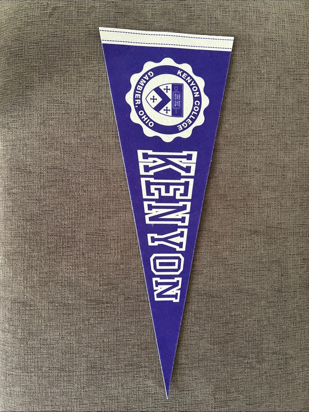 Kenyon college Purple Felt Pennant Banner - College Home Decor